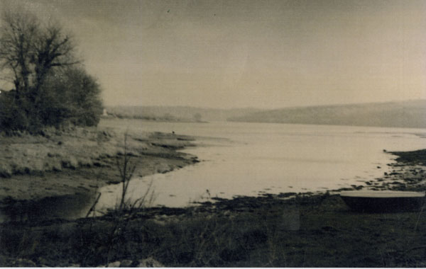 Undated copy of a photograph of Edwards Pill looking across the River Cleddau to the southern shore